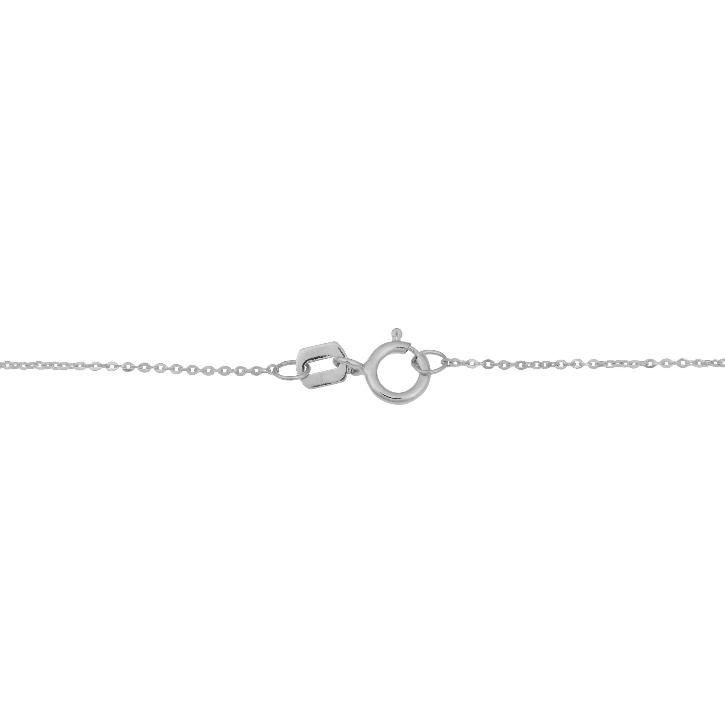 10k White Gold Heart Necklace (18 inch)