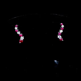 147599 - .55 ctw ruby and diamond earrings