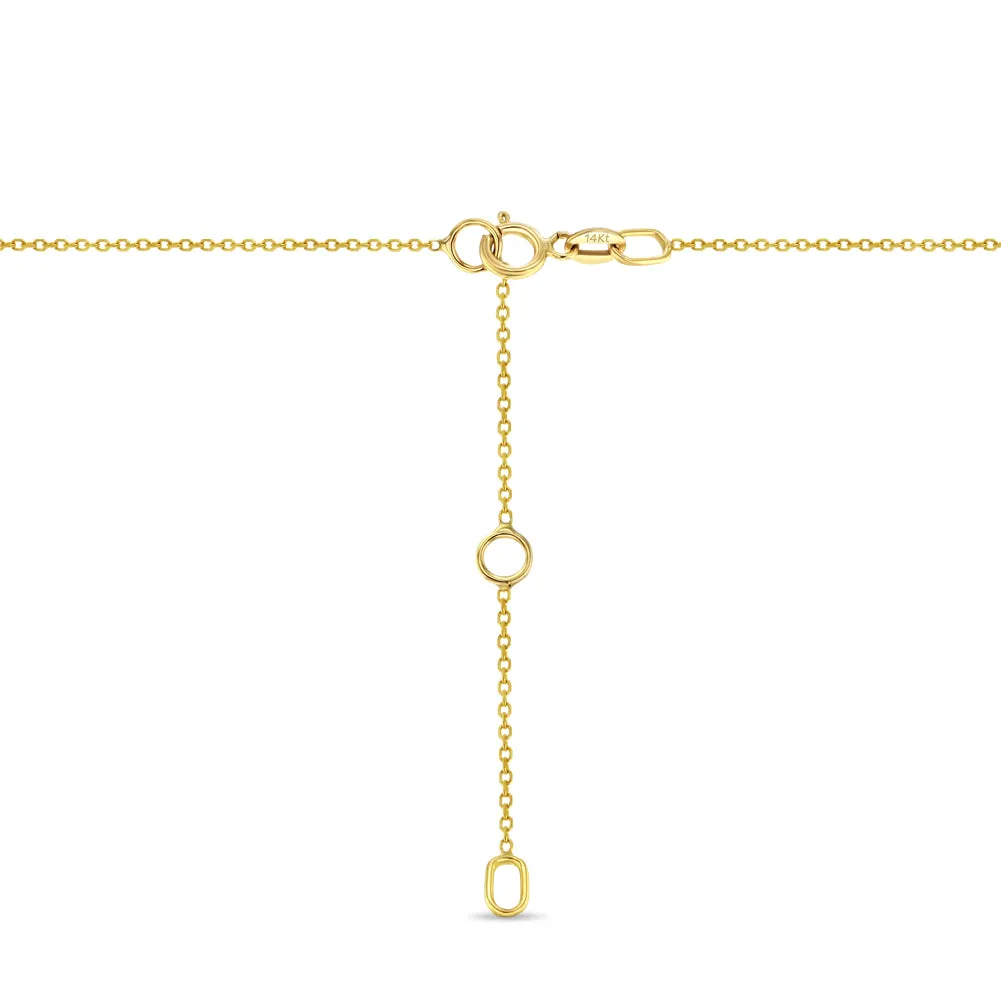 14k Gold Moon Women's Pendant/Necklace