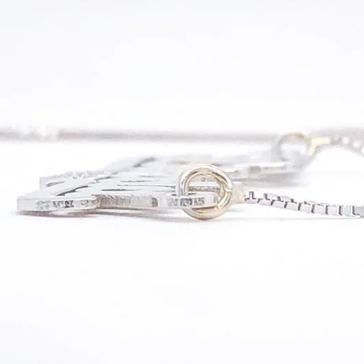 14K W Gold Script Name Necklace