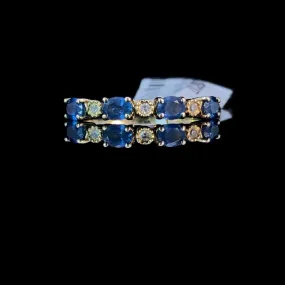 158787 - .05 ctw sapphire and diamond ring