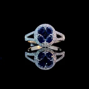 158908 - .33 ctw Sapphire and diamond ring
