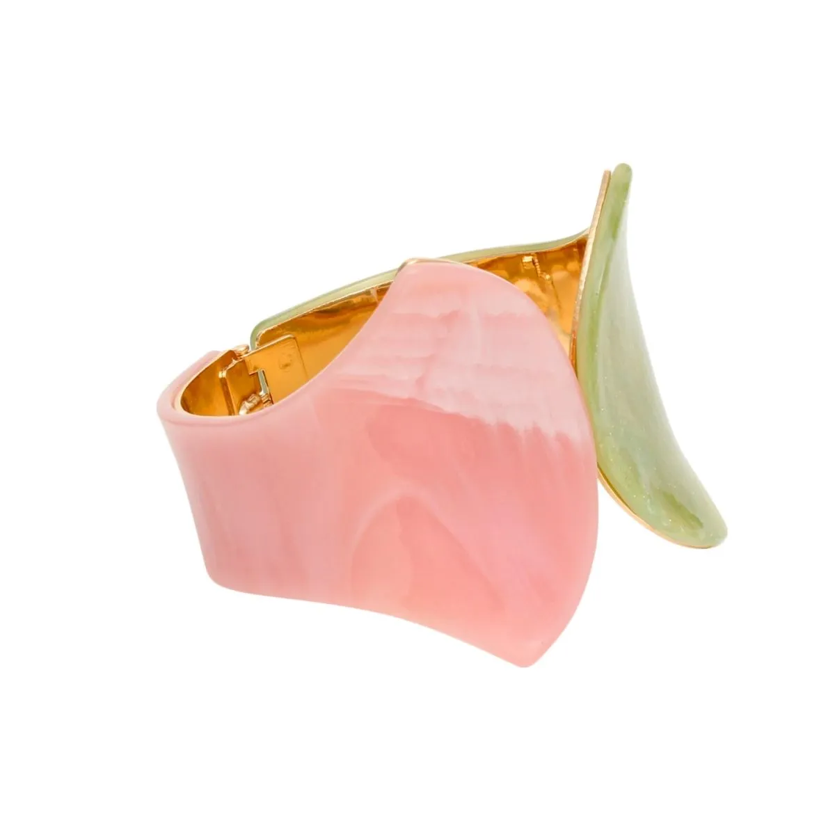 AKA Alpha Kappa Alpha Inspired Bracelet Pink Green Pointed Marble Cuff Bracelet Jewelry Women