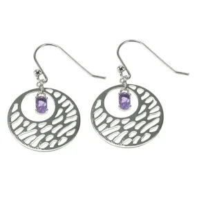 Amethyst Boho Solid 925 Sterling Silver Earrings