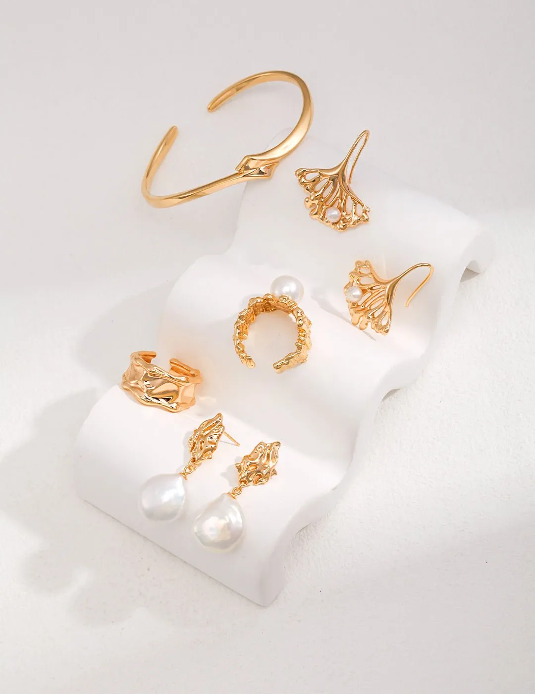 Artistry and Nature Baroque Pearls Drop Earrings