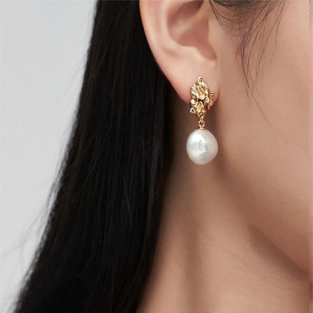 Artistry and Nature Baroque Pearls Drop Earrings