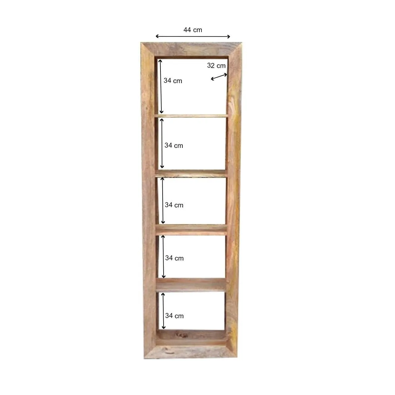 AVALON INDIAN WOODEN ZEN MANGO SHELF 60x35