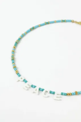 Beaded Necklace - Peace