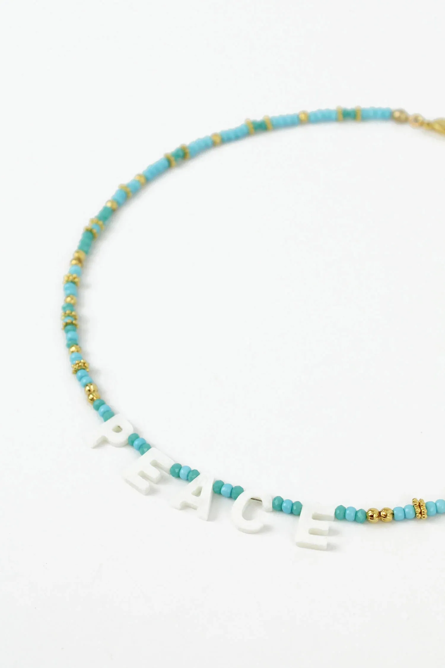 Beaded Necklace - Peace