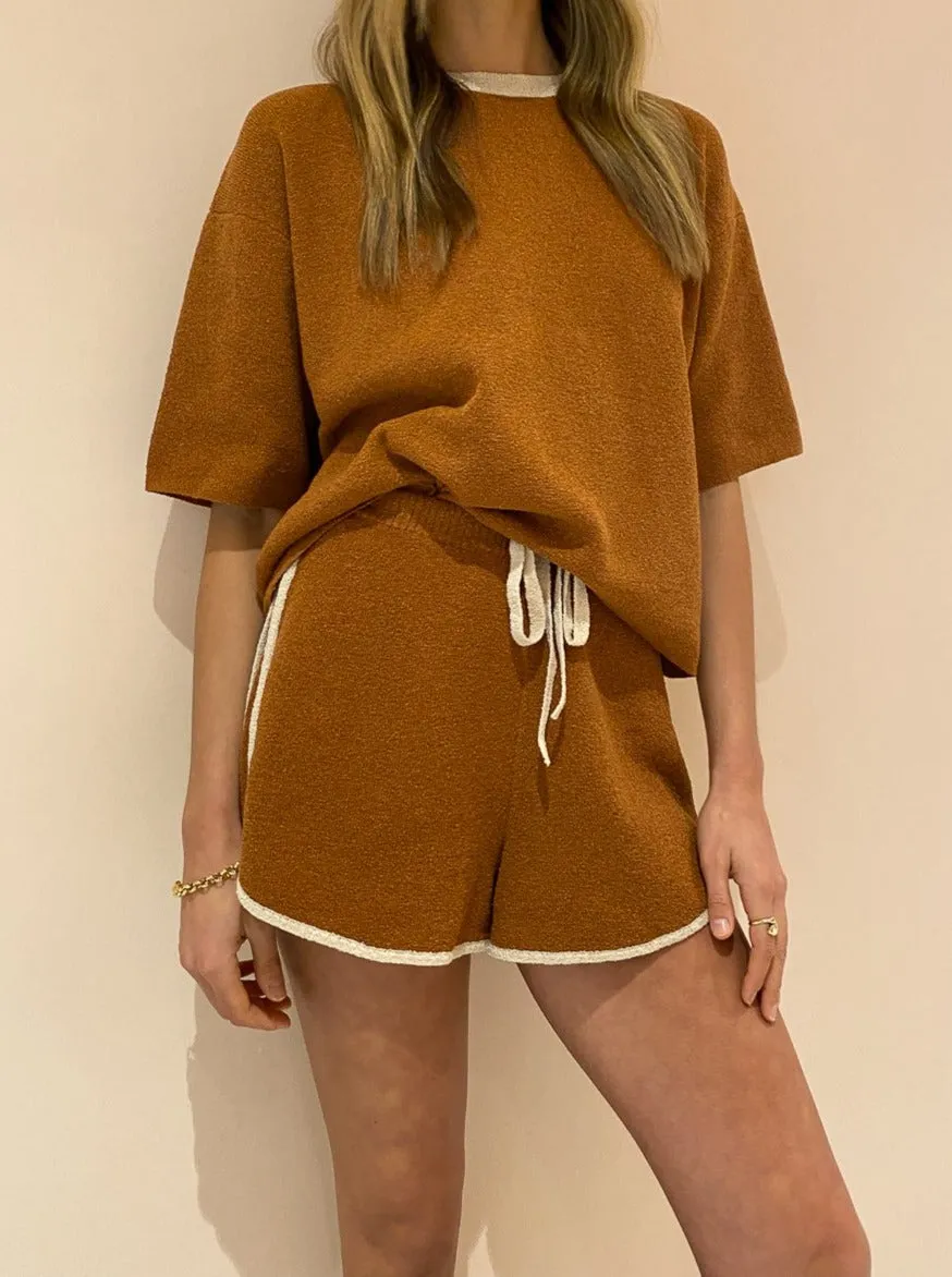 Bec and Bridge Dusty Palm Knit Tee in Rust