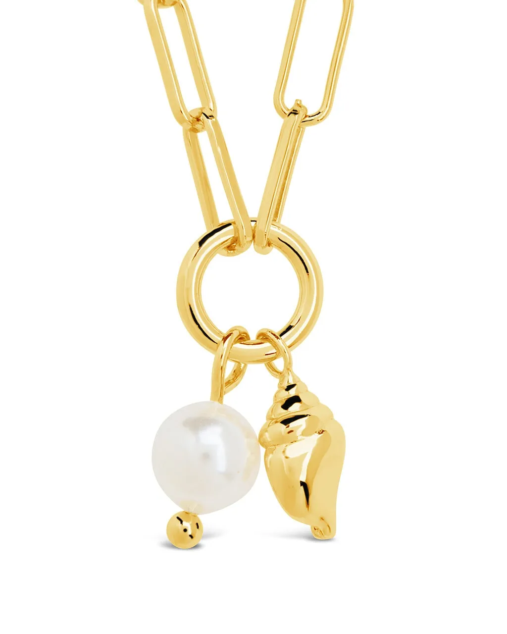 Beverly Pearl & Shell Charm Necklace