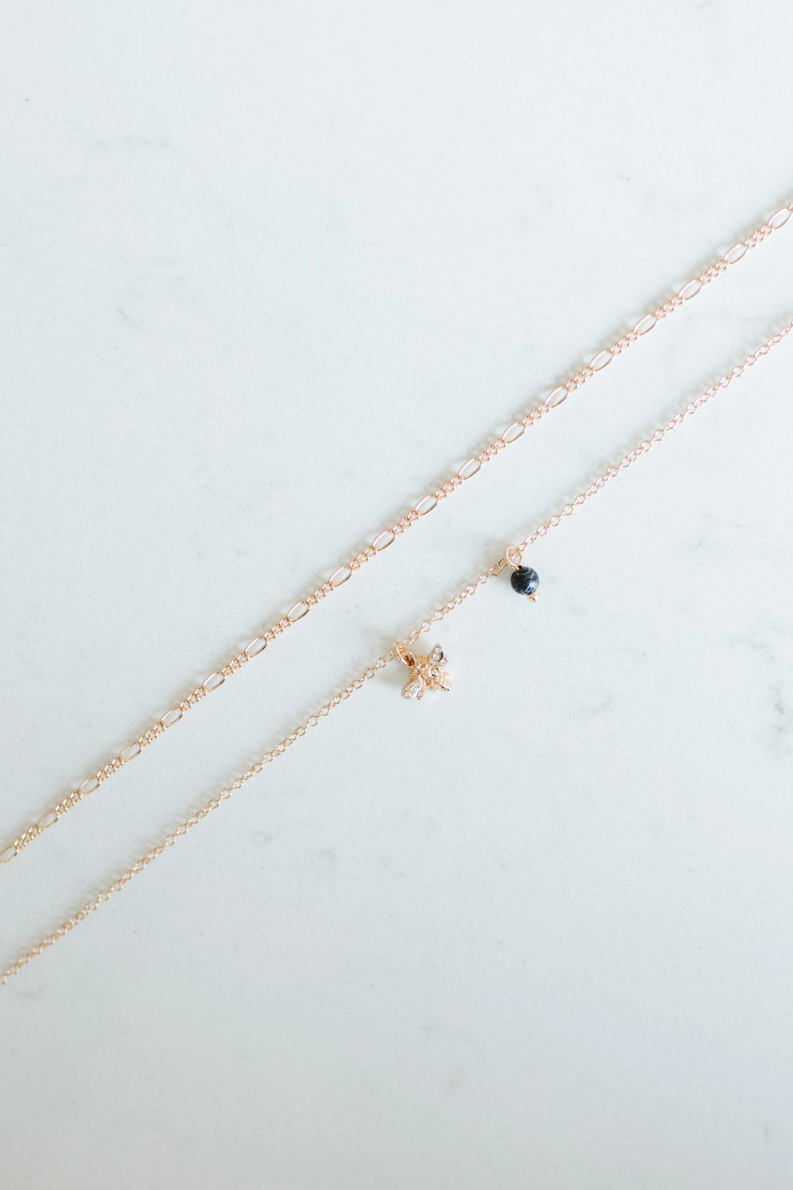 Bumble Bee Anklet In Black - 3/15/2022