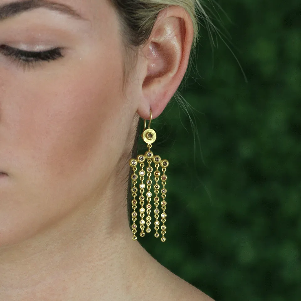 Cascade Natural Fancy Color Diamond Earrings