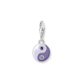Charm Pendant Ying Yang Violet