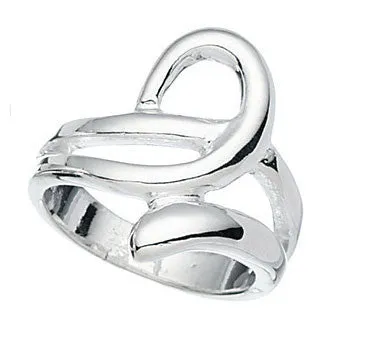 Circular Swirl Sterling Silver Ring