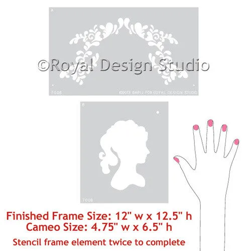 Clair Cameo Bari J Wall Stencil