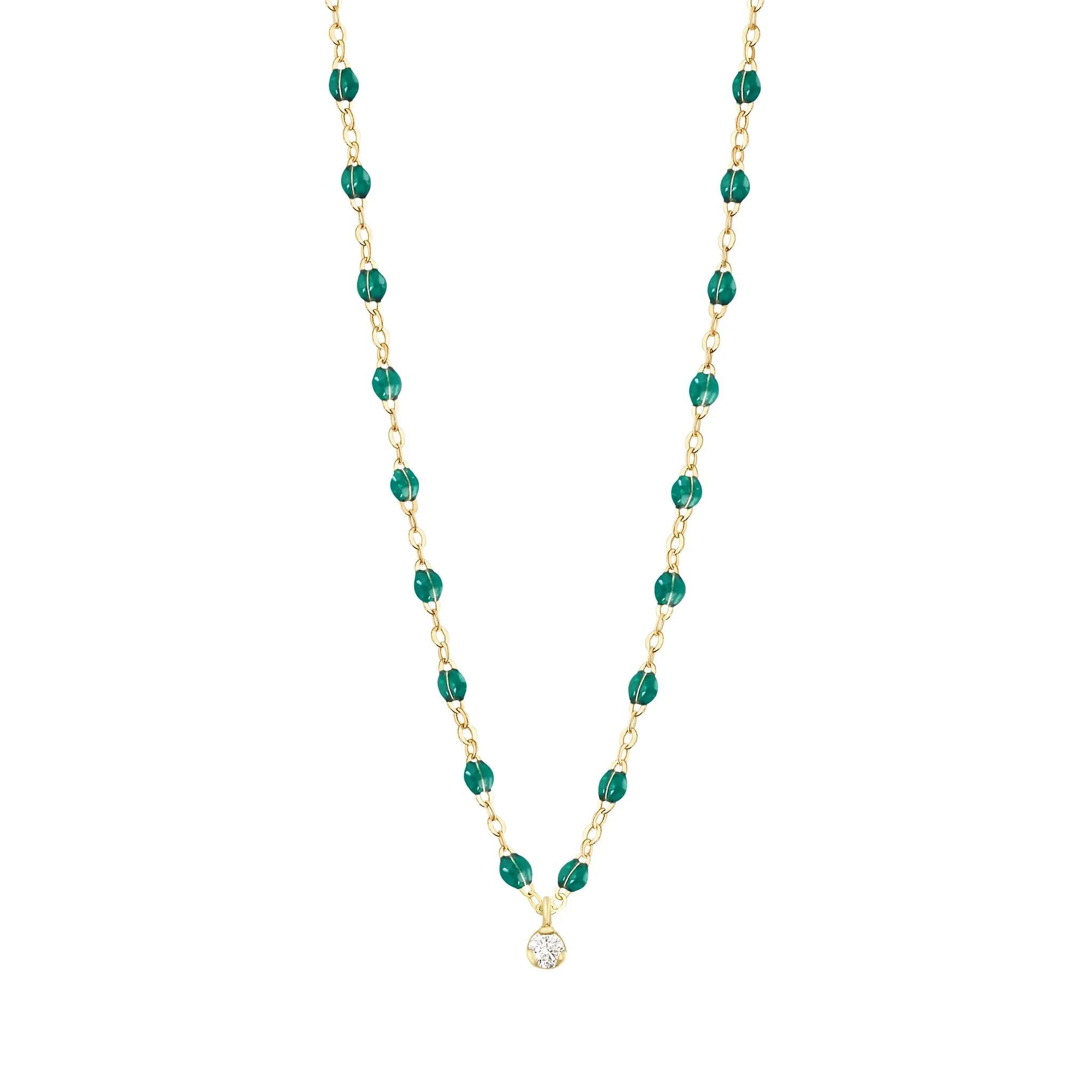 Classic Gigi Supreme 1 Diamond Necklace - Emerald 16.5"