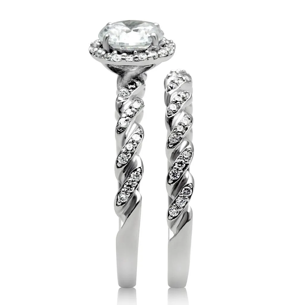 Clear CZ Sterling Silver Women's Ring - Hypoallergenic & Stylish Jewelry