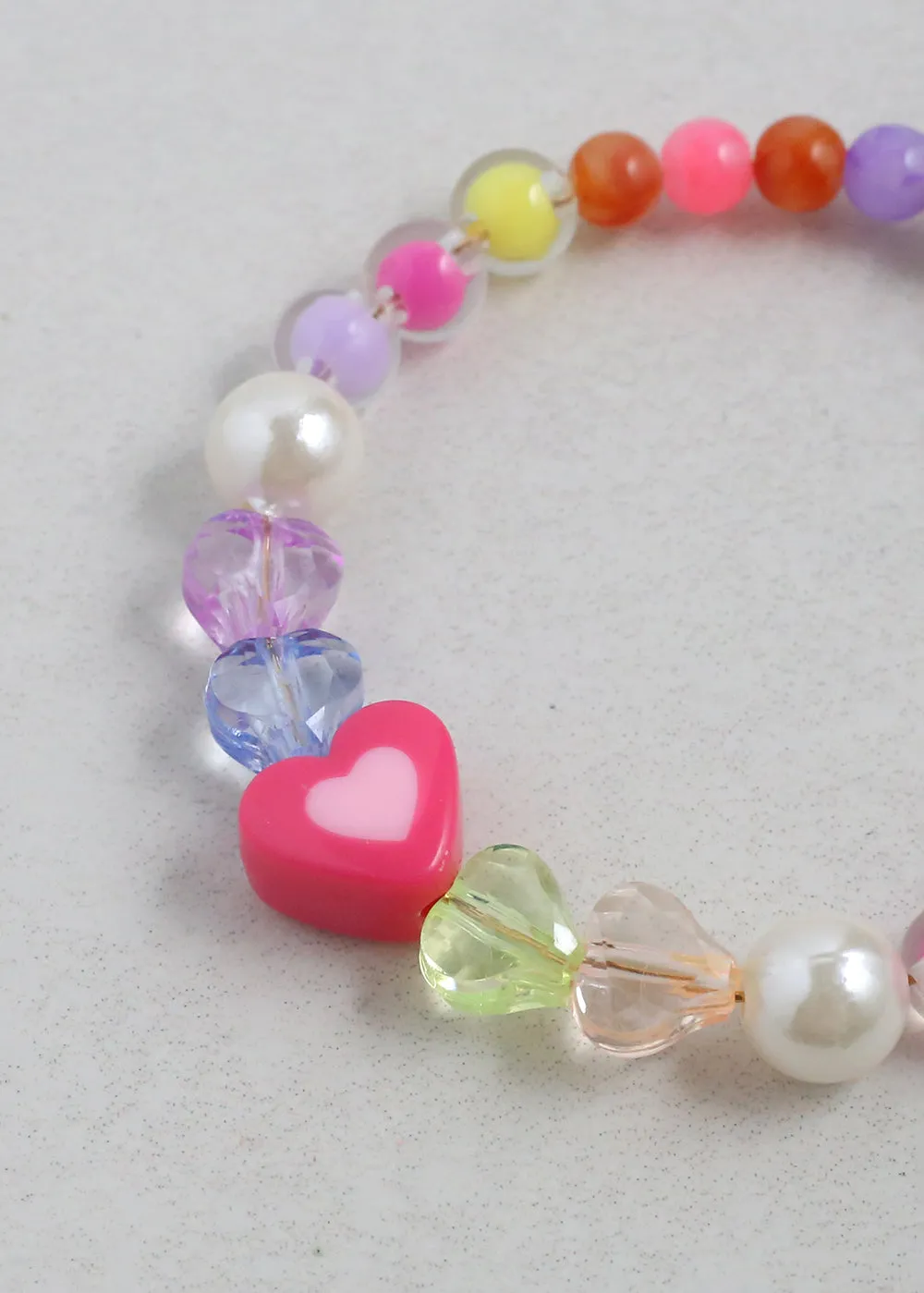 Colorful Heart Keychain Bracelet