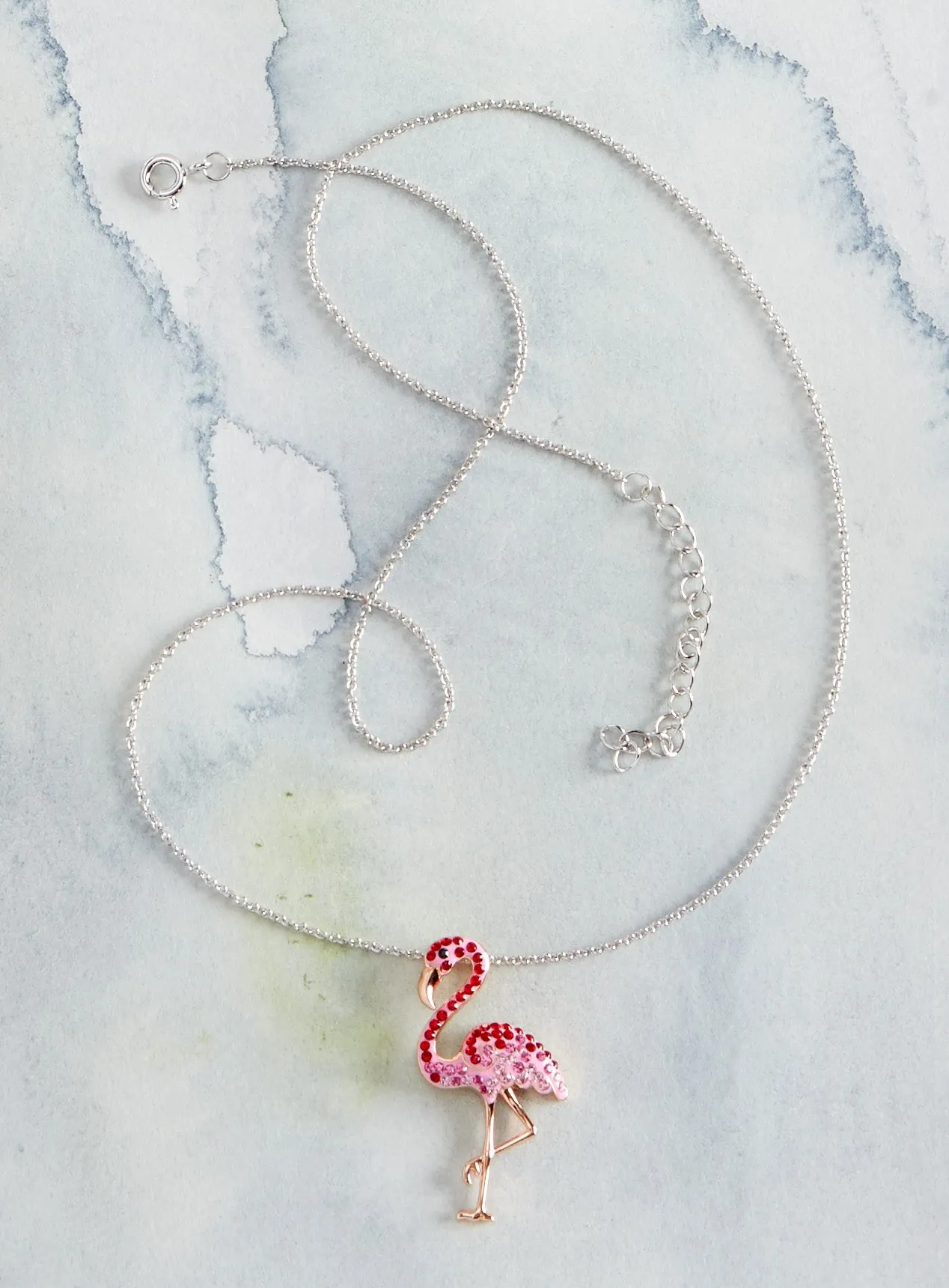 Crystal Flamingo Necklace