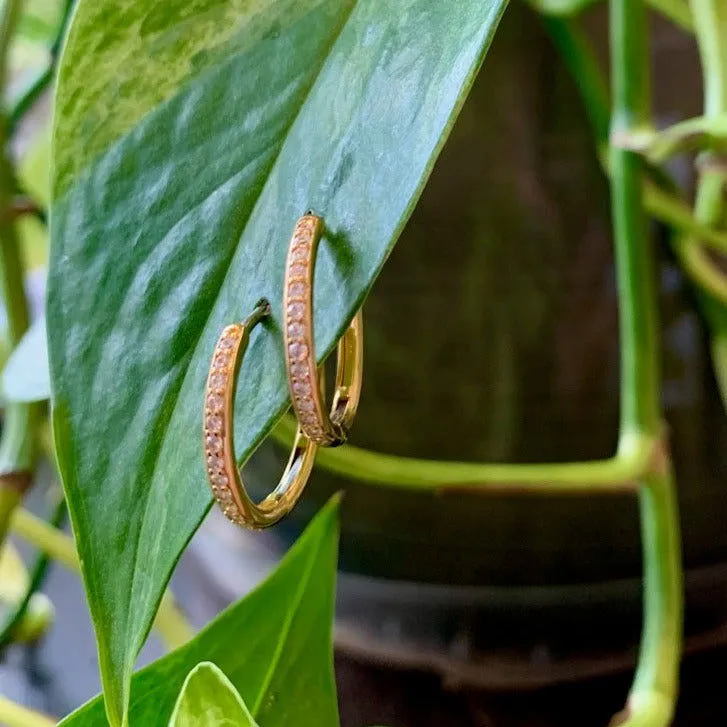 Cz Huggie Hoops