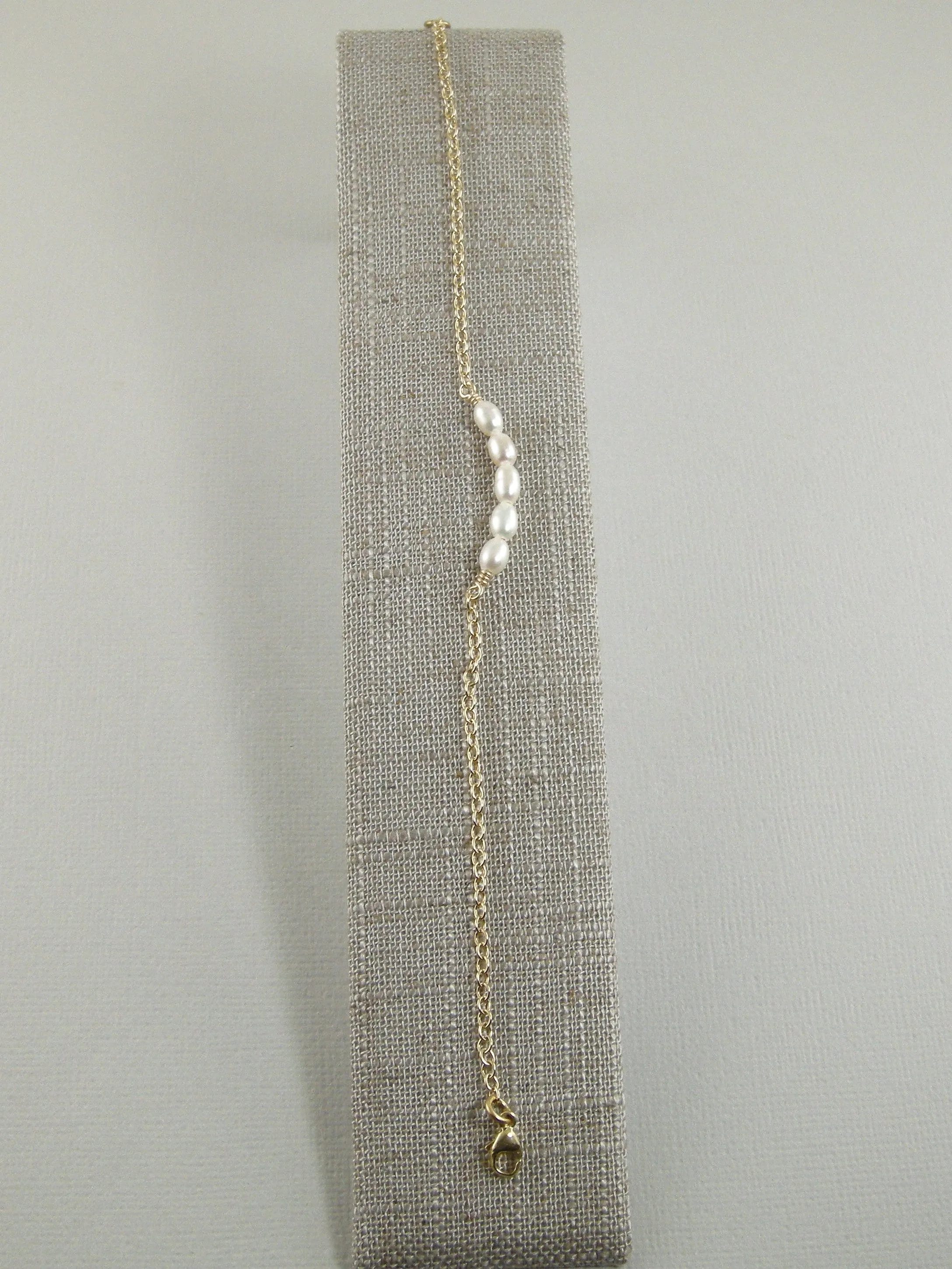 Dainty Ankle Bracelet | Pearl Anklet for Bride | Gift for Her | Gold Anklet
