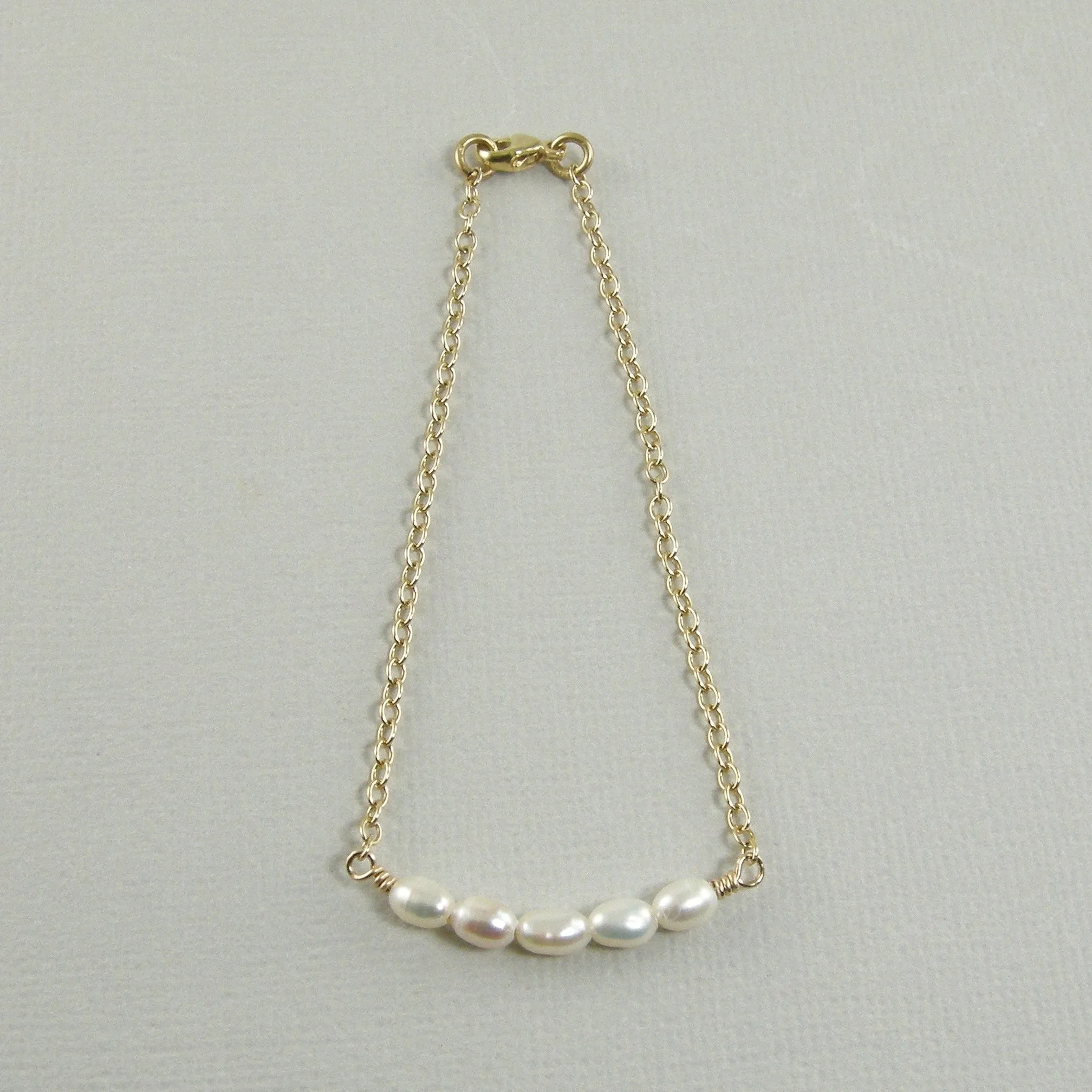 Dainty Ankle Bracelet | Pearl Anklet for Bride | Gift for Her | Gold Anklet