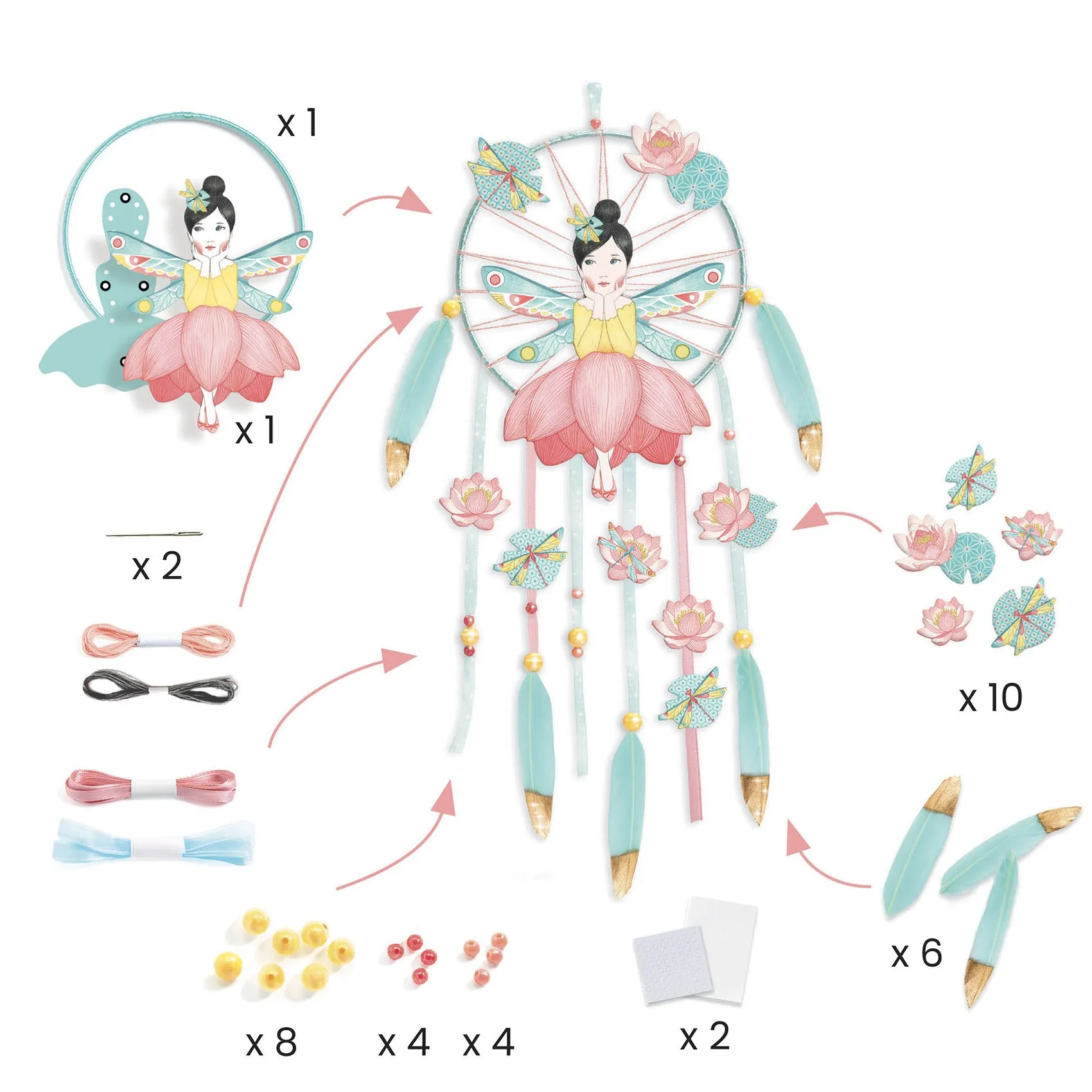 Djeco Do It Yourself Dreamcatcher – Lotus Fairy