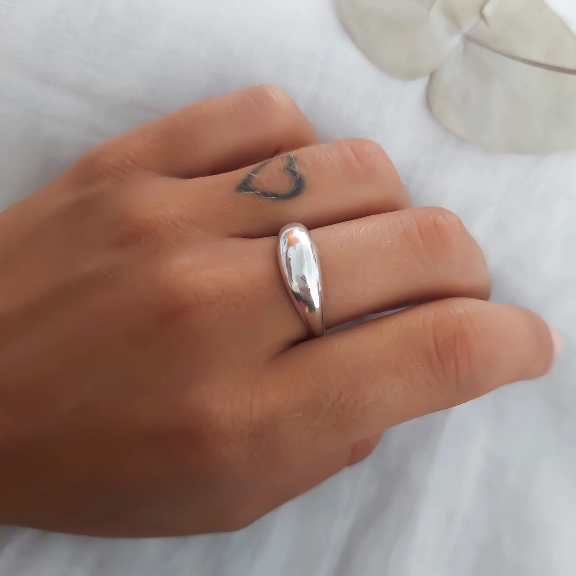 Dome Ring, Rings for Woman, Sterling Silver Ring, Statement Ring, Open Ring, Adjustable Ring, Stacking Ring, Chunky Ring
