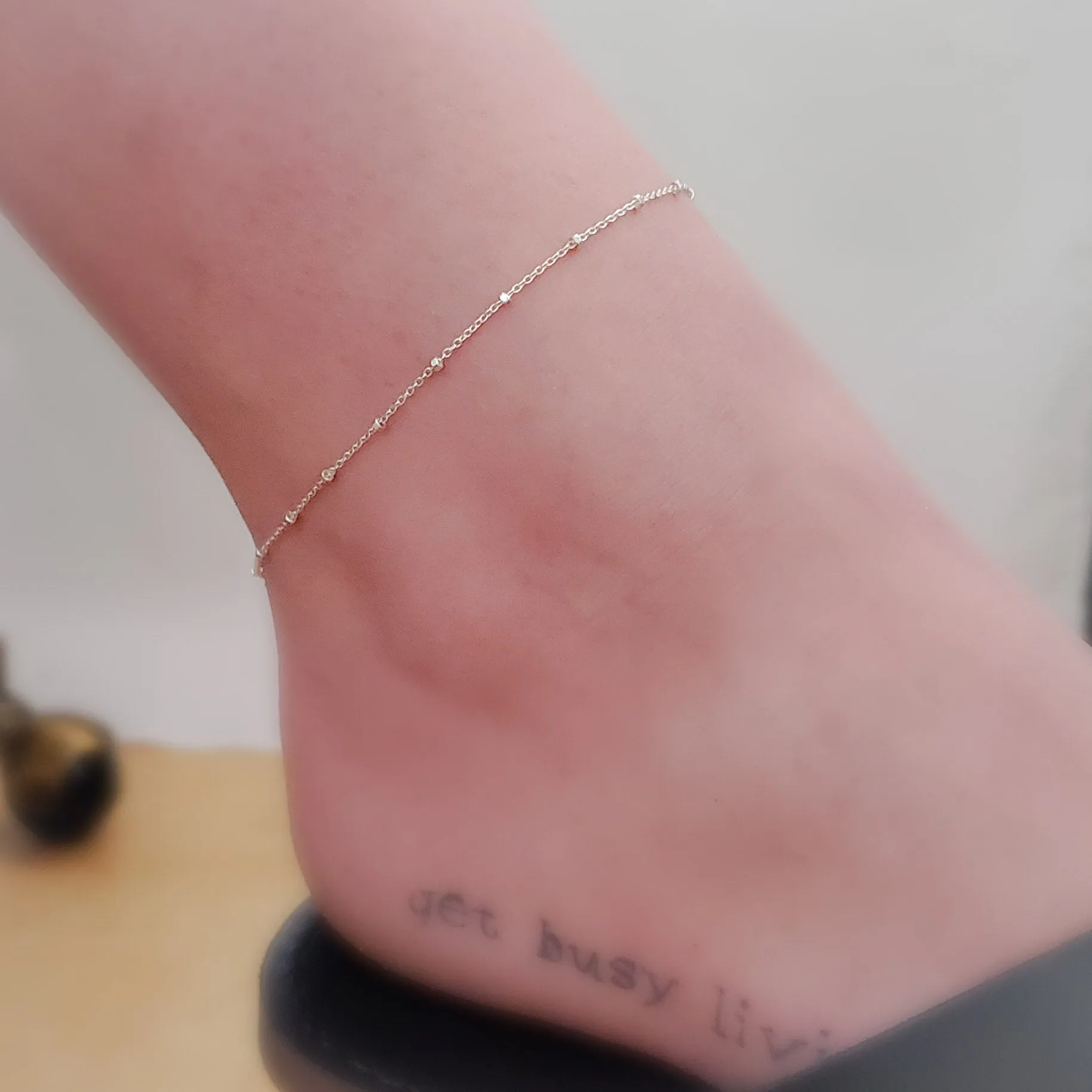 Dotted Sparkle Chain Anklet