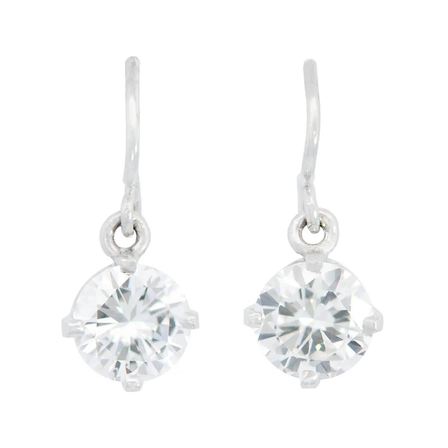 Estate Platinum Diamond Drop Earrings