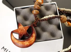 Ethnic Wooden Bead Necklace