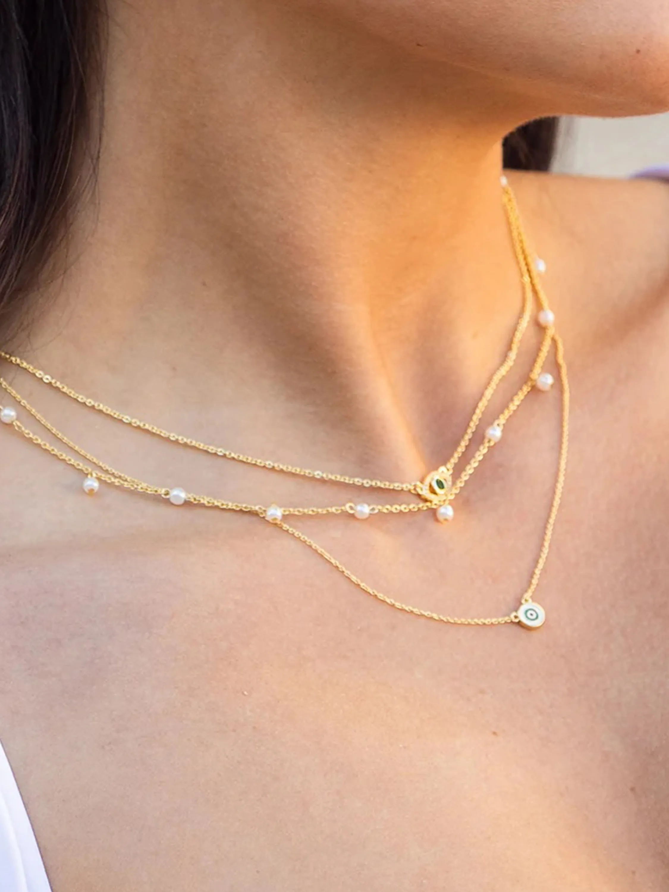 Evil Eye Pavé Necklace