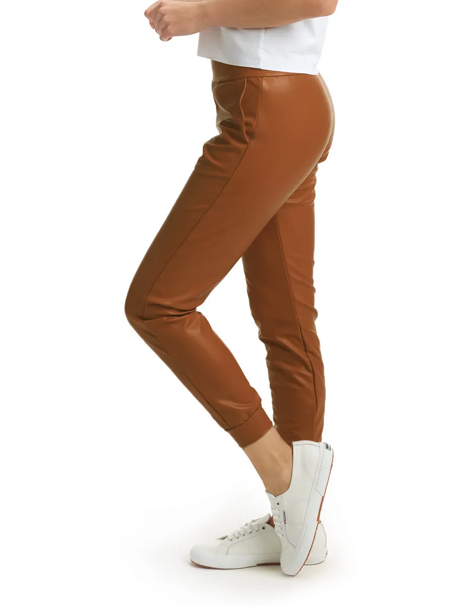 Faux Leather Jogger