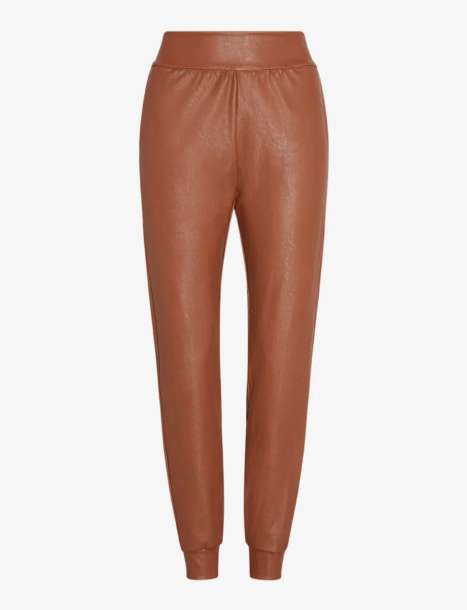 Faux Leather Jogger