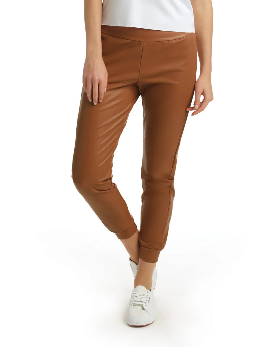 Faux Leather Jogger