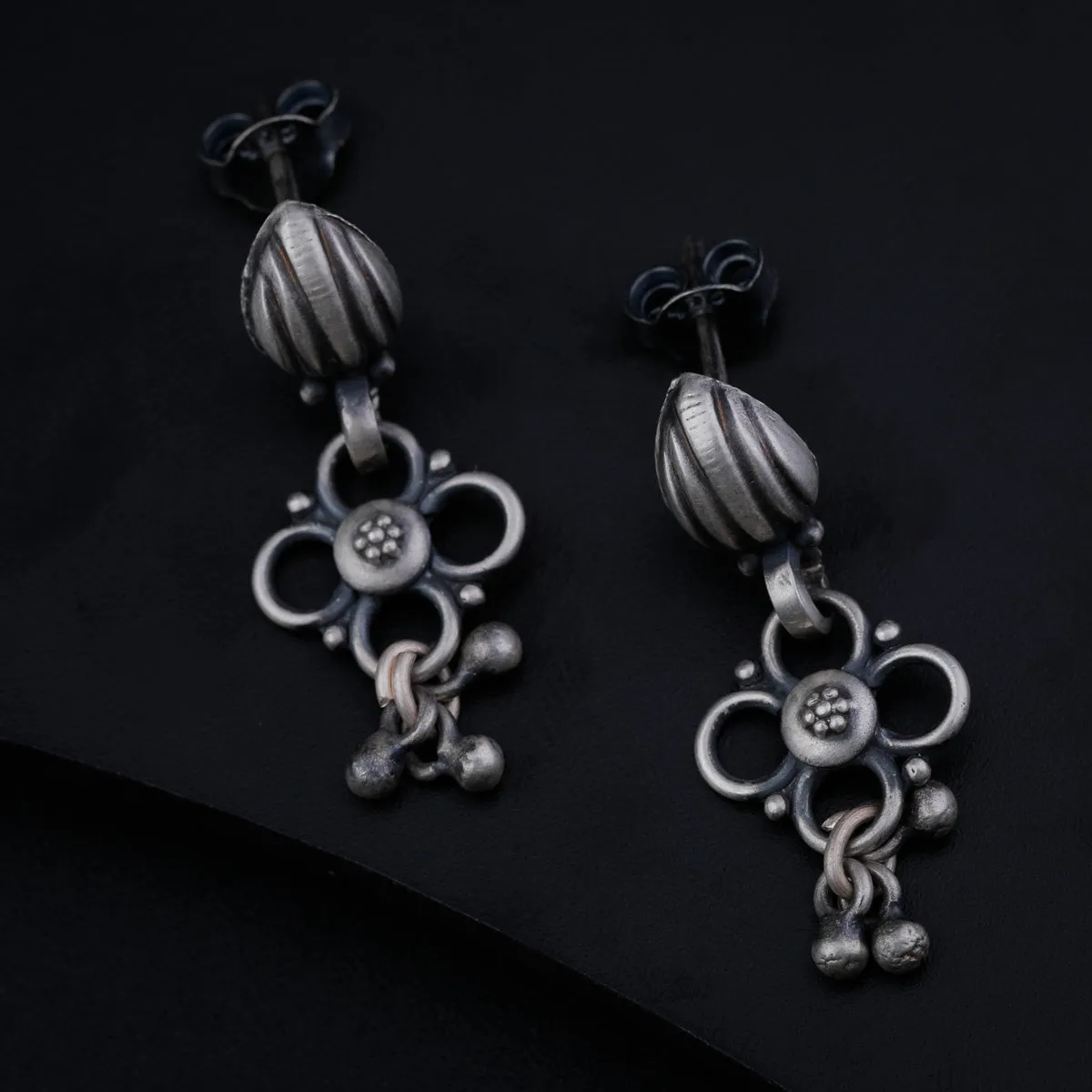 Flower Motif with Ghungaroo Delicate Silver Set Convertible Necklace and Anklet