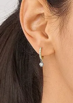FOSSIL JEWELLERY SADIE TOKENS OF AFFECTION GOLD HOOP CRYSTAL JF04358998
