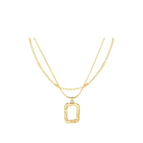 Frame of Art Necklace Gold