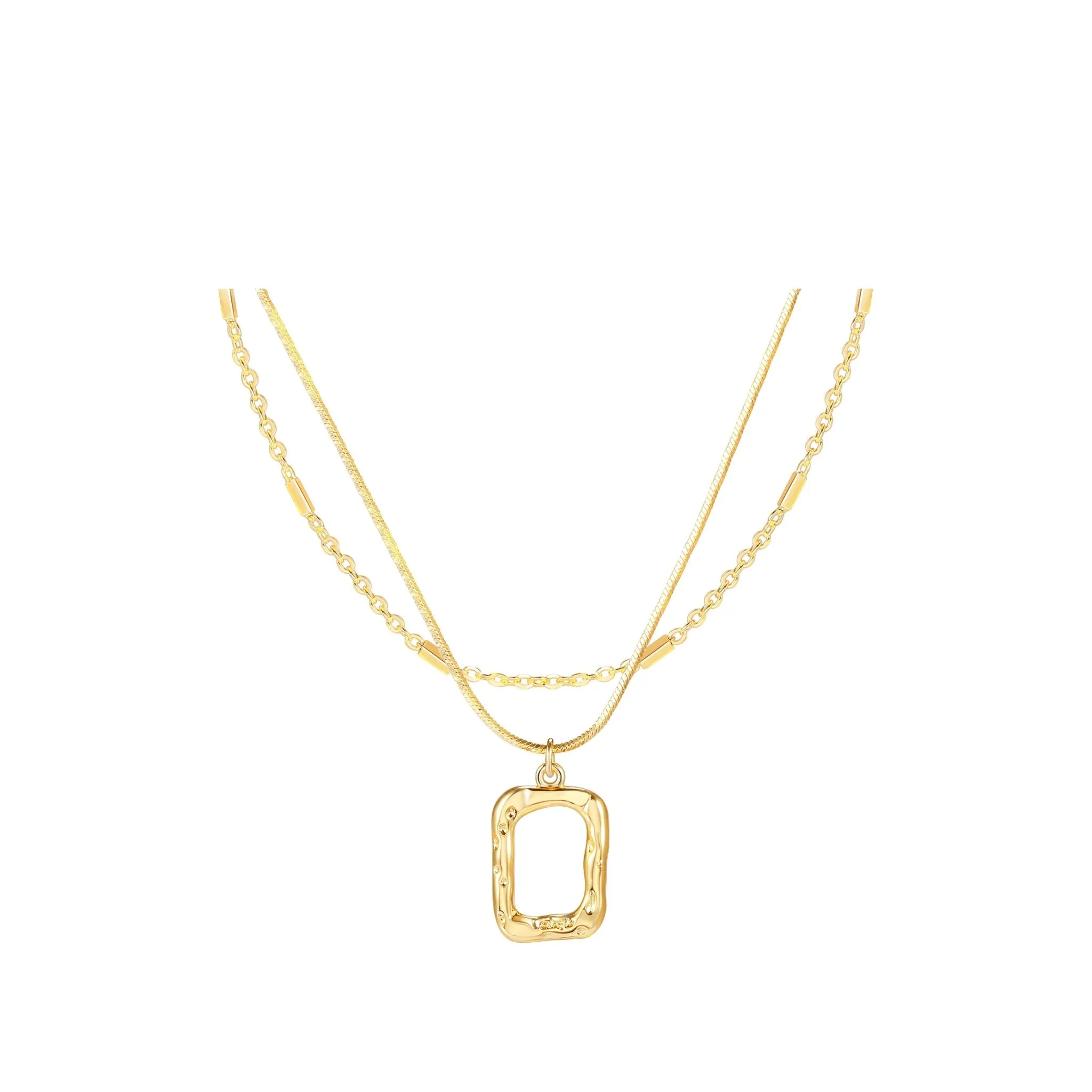 Frame of Art Necklace Gold