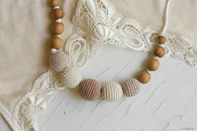 FrejaToys Organic Cotton Necklace Cappuccino