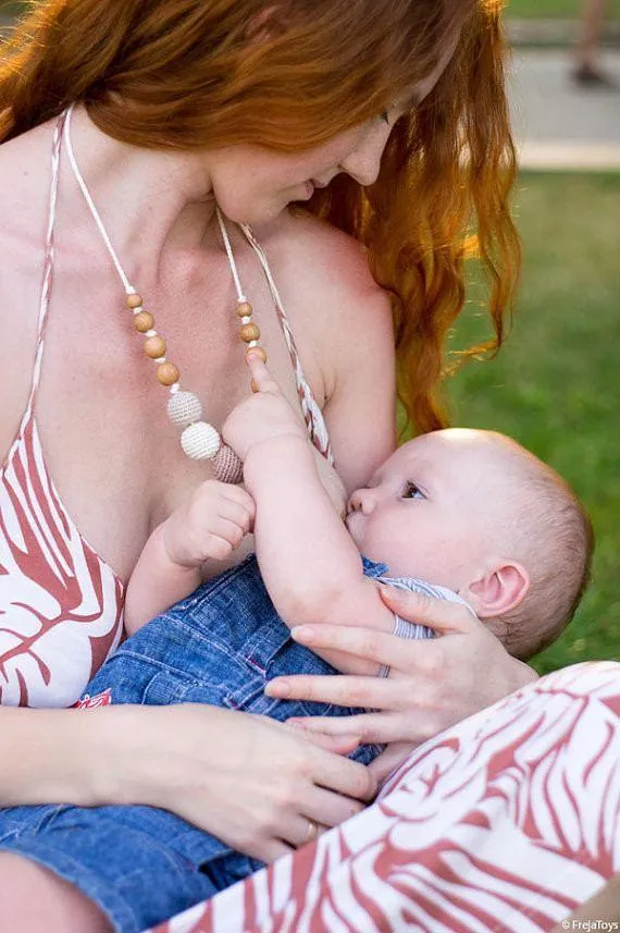 FrejaToys Organic Cotton Necklace Cappuccino