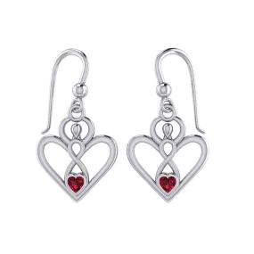 Gemstone Elegance Eternal Goddess Love Sterling Silver Immortal Love Earrings by Peter Stone TER2184