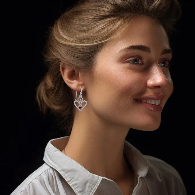 Gemstone Elegance Eternal Goddess Love Sterling Silver Immortal Love Earrings by Peter Stone TER2184