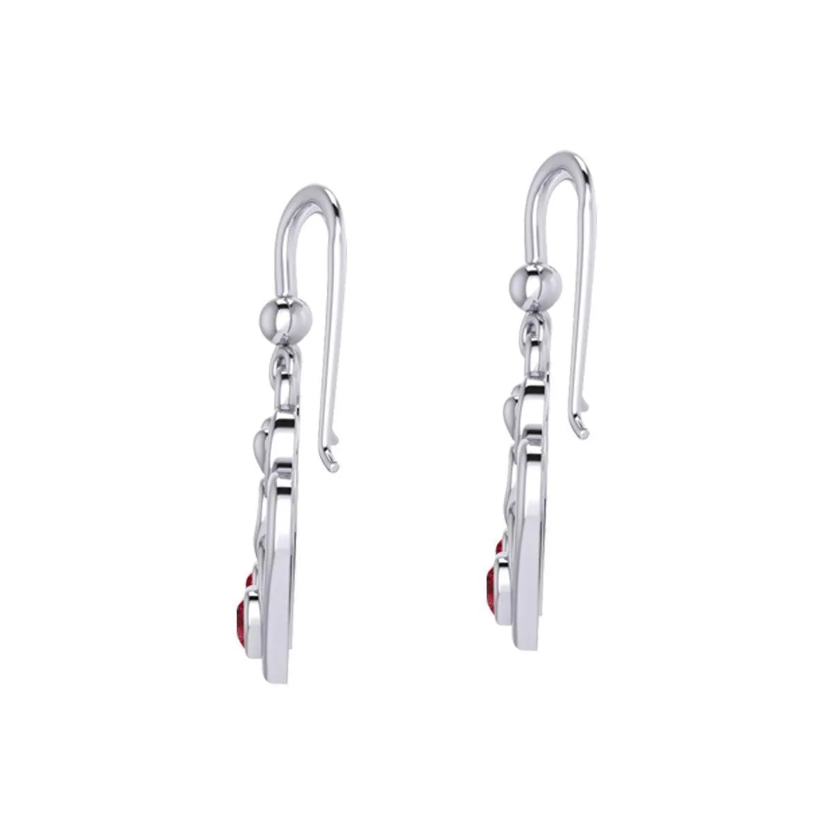 Gemstone Elegance Eternal Goddess Love Sterling Silver Immortal Love Earrings by Peter Stone TER2184