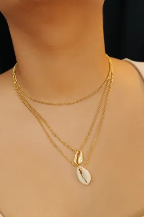 Gold Kauri Shell Necklace