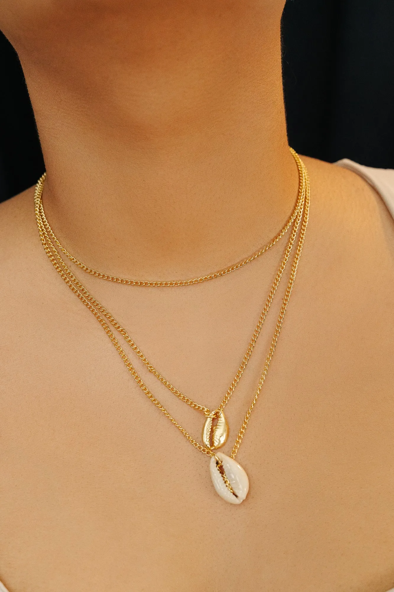 Gold Kauri Shell Necklace