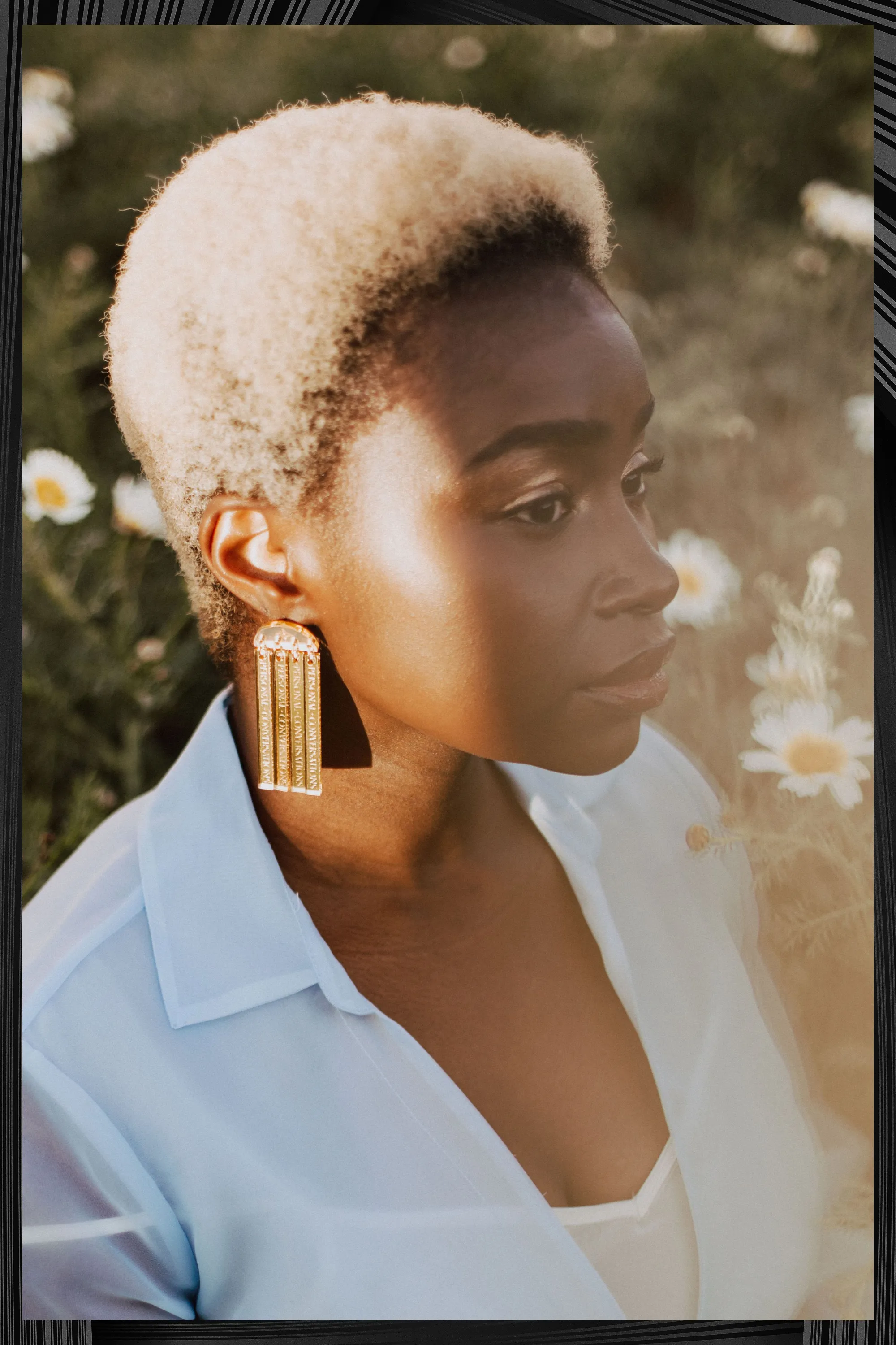 Gold Las Columnas Earrings | Quick Shipping
