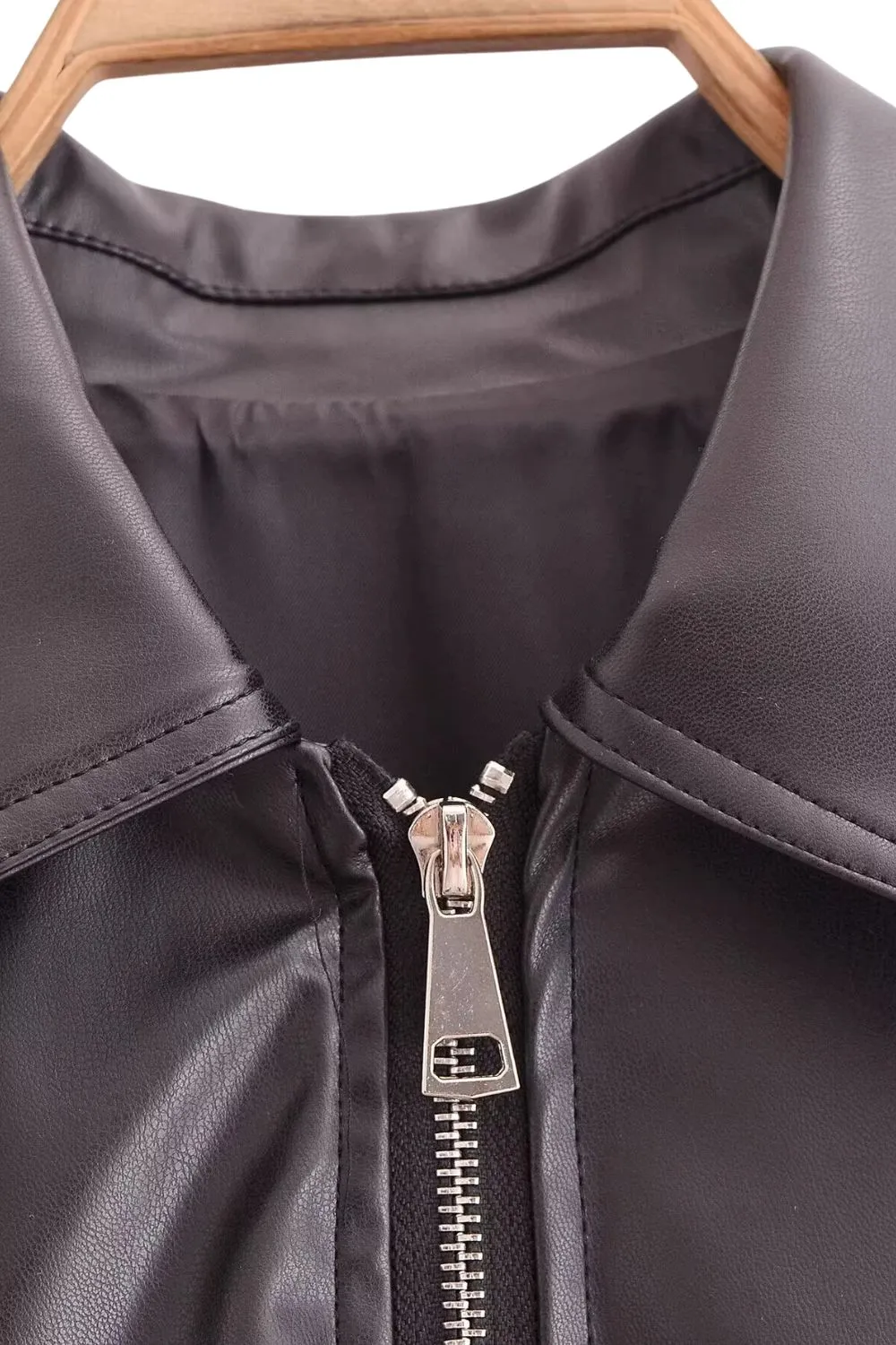 'Harper' Faux Leather Relaxed Jacket