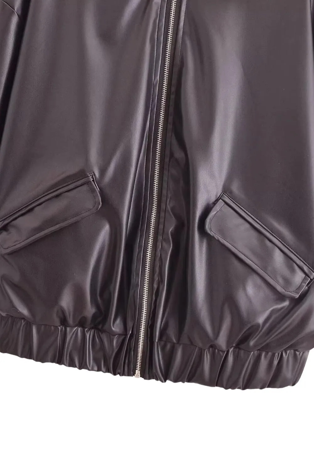 'Harper' Faux Leather Relaxed Jacket